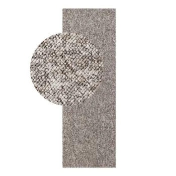 Covor tip traversa gri lavabil 80x240 cm Rocco Taupe - Elle Decoration imagine