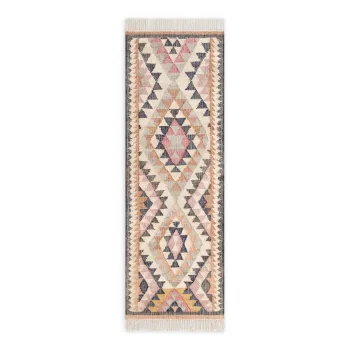 Covor tip traversa gri tesut manual din iuta 80x200 cm Roya Parsa - Elle Decoration imagine