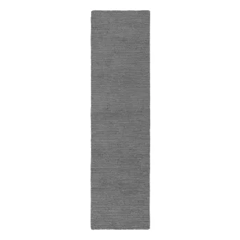 Covor tip traversa gri tesut manual din lana 80x230 cm Harris Boucle - Flair Rugs imagine