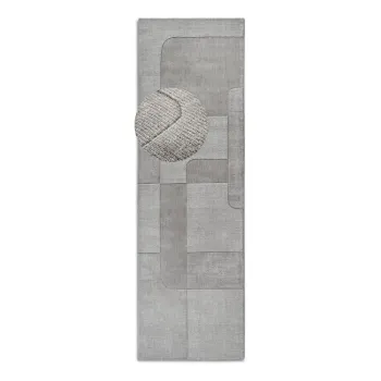 Covor tip traversa gri tesut manual din lana 80x250 cm Charlotte - Villeroy&Boch imagine