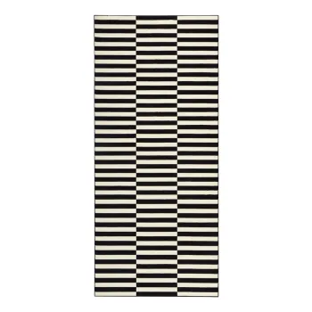 Covor tip traversa Hanse Home Gloria Panel, 80x200 cm, negru-alb imagine