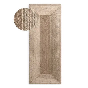 Covor tip traversa in culoare naturala deschisa/in culoare naturala inchisa reversibil/tesut manual din iuta 80x300 cm Juno - Hanse Home imagine