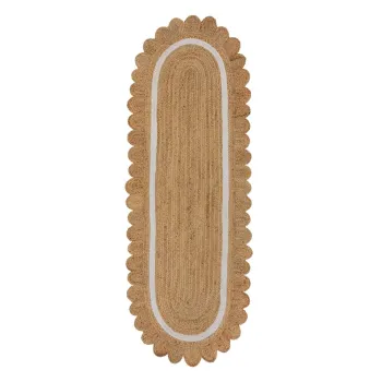 Covor tip traversa in culoare naturala/fildes tesut manual din iuta 80x230 cm Grace White - Flair Rugs imagine