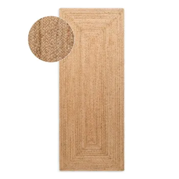 Covor tip traversa in culoare naturala reversibil/tesut manual din iuta 80x200 cm Sharmila Natural Brown - Hanse Home imagine