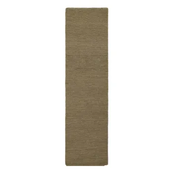 Covor tip traversa kaki tesut manual din lana 80x230 cm Harris Boucle - Flair Rugs imagine