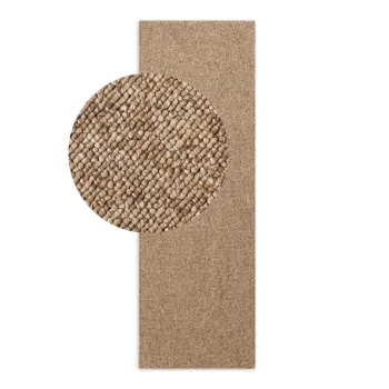 Covor tip traversa maro deschis lavabil 80x240 cm Rocco Caramel - Elle Decoration imagine