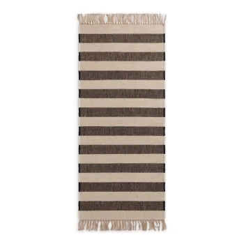 Covor tip traversa negru/crem reversibil/tesut manual din iuta 80x300 cm Playa - Hanse Home imagine