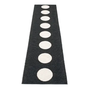 Covor tip traversa pentru interior si exterior alb-negru 70x300 cm Vera Black - Pappelina imagine