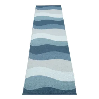 Covor tip traversa pentru interior si exterior albastru 70x300 cm Urvi Water - Pappelina imagine