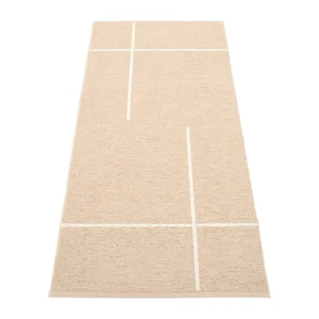 Covor tip traversa pentru interior si exterior bej 70x180 cm Fred Beige - Pappelina imagine