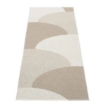 Covor tip traversa pentru interior si exterior bej 70x180 cm Hill Dark Linen - Pappelina imagine