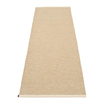 Covor tip traversa pentru interior si exterior bej 70x200 cm Mono Light Nougat - Pappelina imagine