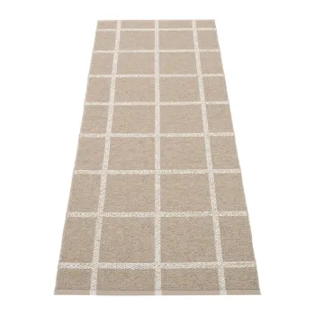 Covor tip traversa pentru interior si exterior bej 70x225 cm Ada Dark Linen - Pappelina imagine