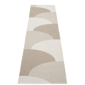 Covor tip traversa pentru interior si exterior bej 70x270 cm Hill Dark Linen - Pappelina imagine