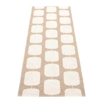 Covor tip traversa pentru interior si exterior bej/crem 70x200 cm Sten Light Nougat - Pappelina imagine