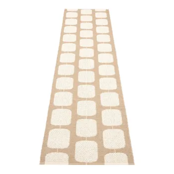 Covor tip traversa pentru interior si exterior bej/crem 70x300 cm Sten Light Nougat - Pappelina imagine