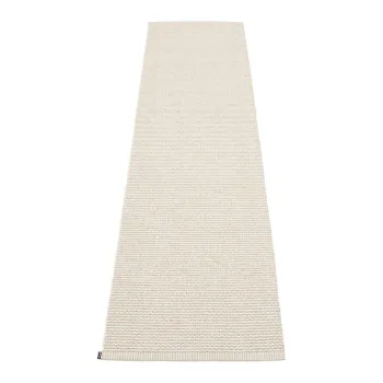 Covor tip traversa pentru interior si exterior crem 60x250 cm Mono Linen Vanilla - Pappelina imagine