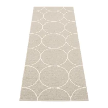 Covor tip traversa pentru interior si exterior crem 70x200 cm Boo Linen - Pappelina imagine
