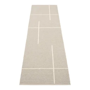 Covor tip traversa pentru interior si exterior crem 70x270 cm Fred Linen - Pappelina imagine