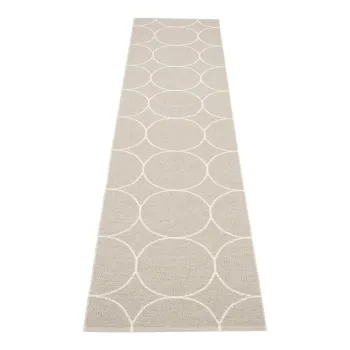 Covor tip traversa pentru interior si exterior crem 70x300 cm Boo Linen - Pappelina imagine