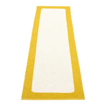 Covor tip traversa pentru interior si exterior galben mustar/crem 70x240 cm Ilda Mustard - Pappelina imagine