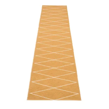 Covor tip traversa pentru interior si exterior galben ocru 70x320 cm Max Ochre - Pappelina imagine