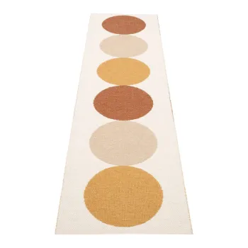 Covor tip traversa pentru interior si exterior galben ocru/crem 70x280 cm Otto Harvest - Pappelina imagine