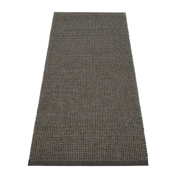 Covor tip traversa pentru interior si exterior gri antracit 70x180 cm Emm Black Linen - Pappelina imagine