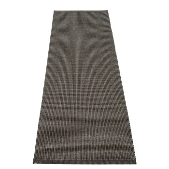 Covor tip traversa pentru interior si exterior gri antracit 70x240 cm Emm Black Linen - Pappelina imagine