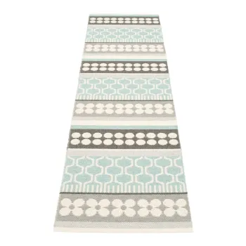 Covor tip traversa pentru interior si exterior gri/turcoaz 70x270 cm Asta Pale Turquoise - Pappelina imagine