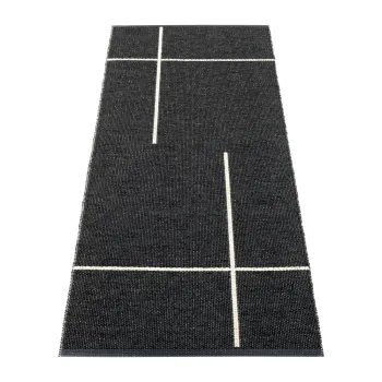 Covor tip traversa pentru interior si exterior negru 70x180 cm Fred Black - Pappelina imagine