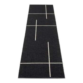 Covor tip traversa pentru interior si exterior negru 70x270 cm Fred Black - Pappelina imagine