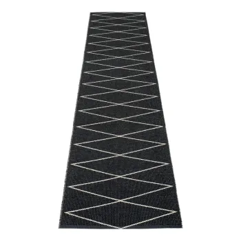Covor tip traversa pentru interior si exterior negru 70x320 cm Max Black - Pappelina imagine
