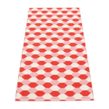 Covor tip traversa pentru interior si exterior rosu 70x160 cm Dana Coral - Pappelina imagine