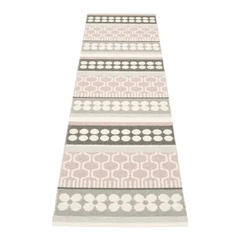 Covor tip traversa pentru interior si exterior roz deschis/gri 70x270 cm Asta Pale Rose - Pappelina imagine