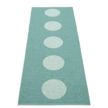 Covor tip traversa pentru interior si exterior turcoaz 70x200 cm Vera Pop Jade - Pappelina imagine