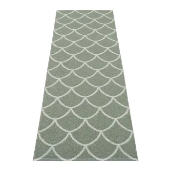 Covor tip traversa pentru interior si exterior verde 70x225 cm Kotte Army Sage - Pappelina imagine