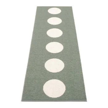 Covor tip traversa pentru interior si exterior verde 70x225 cm Vera Army - Pappelina imagine