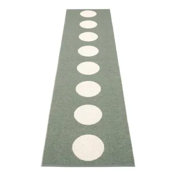 Covor tip traversa pentru interior si exterior verde 70x300 cm Vera Army - Pappelina imagine