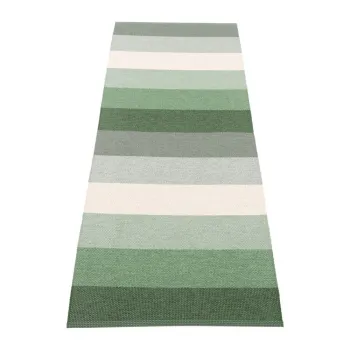 Covor tip traversa pentru interior si exterior verde/crem 70x200 cm Molly Woods - Pappelina imagine