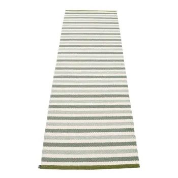 Covor tip traversa pentru interior si exterior verde/crem 70x240 cm Teo Sage - Pappelina imagine