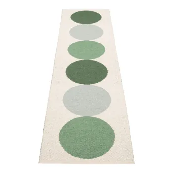 Covor tip traversa pentru interior si exterior verde/crem 70x280 cm Otto Herb - Pappelina imagine