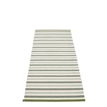 Covor tip traversa pentru interior si exterior verde/crem 85x200 cm Teo Sage - Pappelina imagine