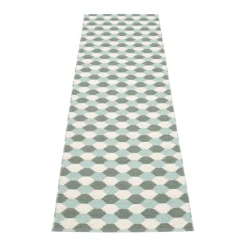 Covor tip traversa pentru interior si exterior verde/turcoaz 70x250 cm Dana Army - Pappelina imagine