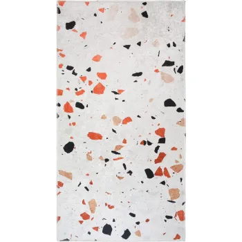 Covor tip traversa portocaliu-fildes lavabil 80x200 cm Italian Stone - Vitaus imagine