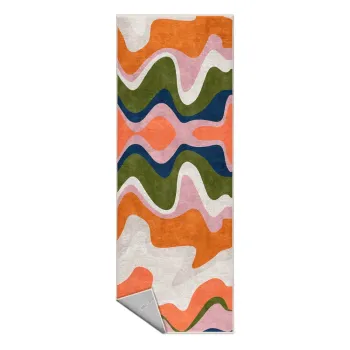 Covor tip traversa portocaliu lavabil 60x230 cm Squiggly Orange - Mila Home imagine
