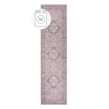 Covor tip traversa rosu deschis lavabil din amestec de fibre reciclate 60x230 cm Windsor - Flair Rugs imagine
