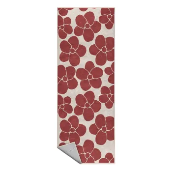 Covor tip traversa rosu lavabil 80x200 cm Red Meadow - Mila Home imagine