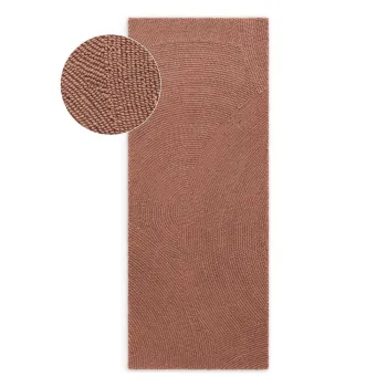 Covor tip traversa teracota tesut manual din lana 80x200 cm Calmio - Hanse Home imagine