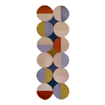 Covor tip traversa tesut manual din lana 80x230 cm Mia Ellipse - Flair Rugs imagine